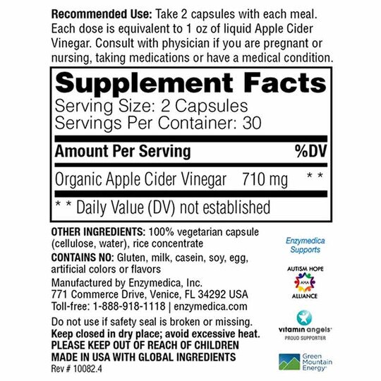 Apple Cider Vinegar, ENZ